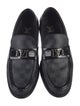 Louis Vuitton Damier Graphite Pattern Leather Trim Embellishment Loafers
