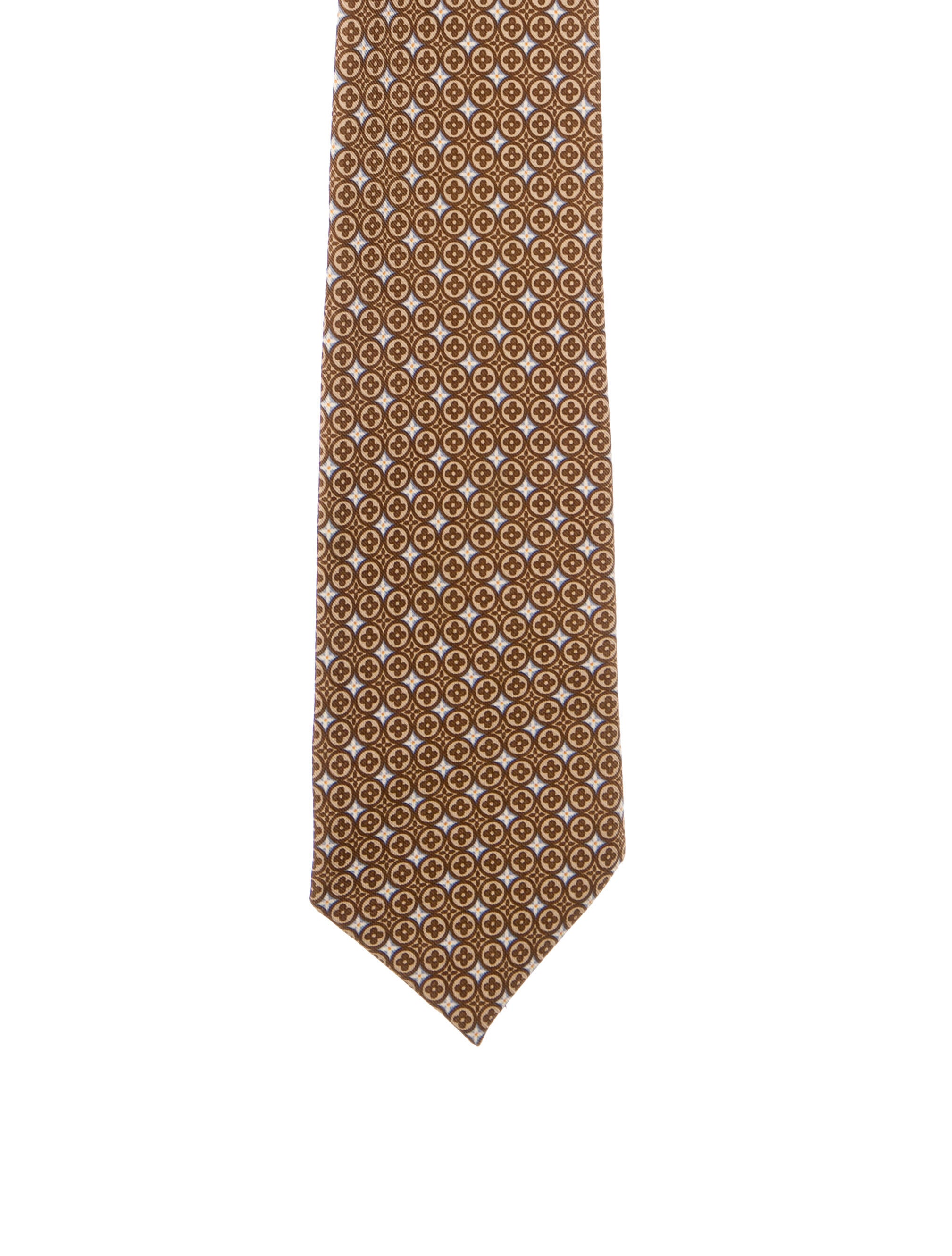 Louis Vuitton Silk Logo Embroidered Tie