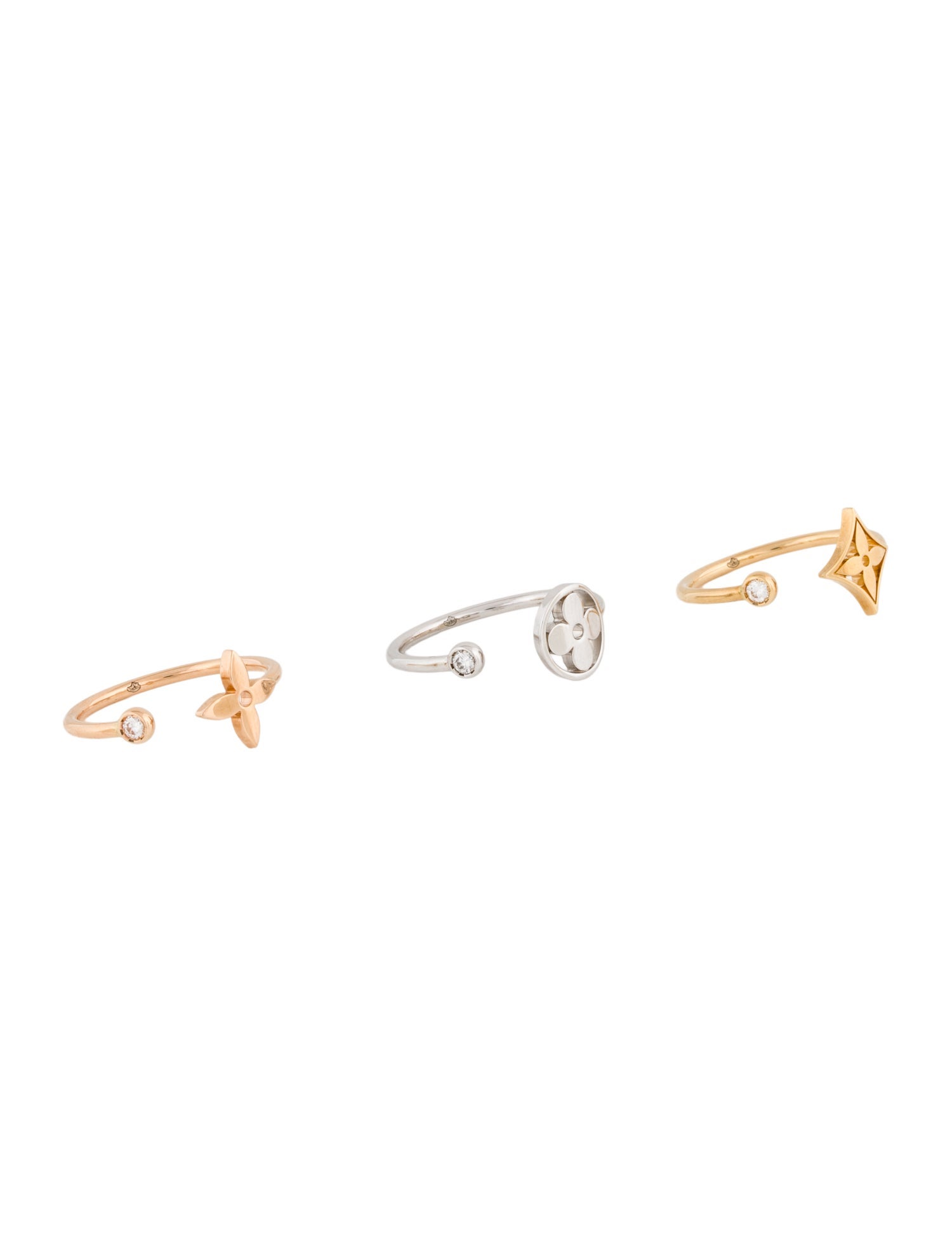 Louis Vuitton 18K Diamond Idylle Blossom Ring Set