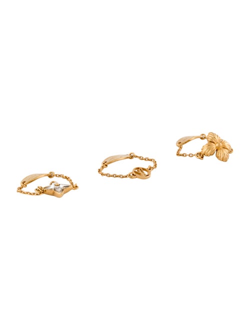 Louis Vuitton Crystal Blooming Strass Ring Set of 3