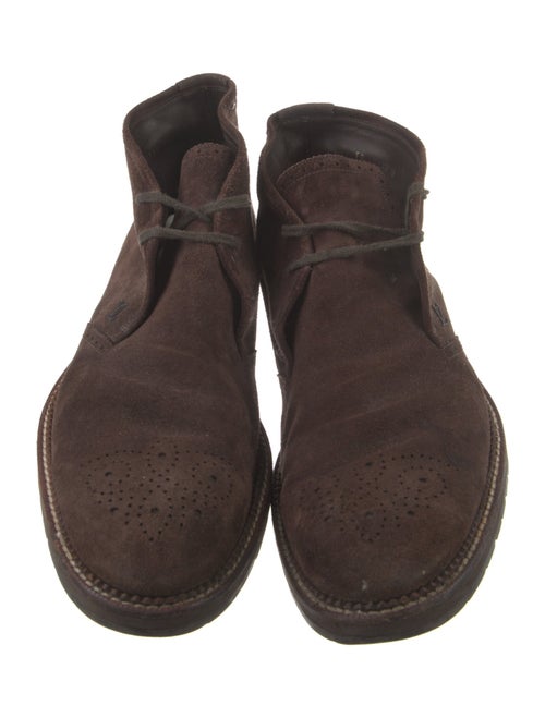 Louis Vuitton LV Monogram Suede Lace-Up Boots