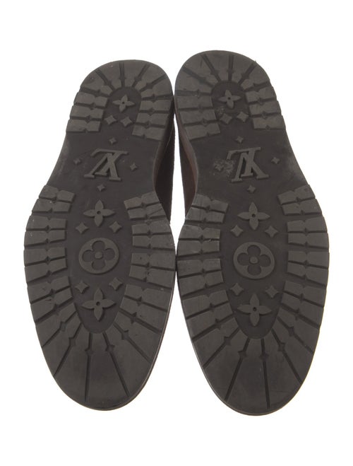 Louis Vuitton LV Monogram Suede Lace-Up Boots