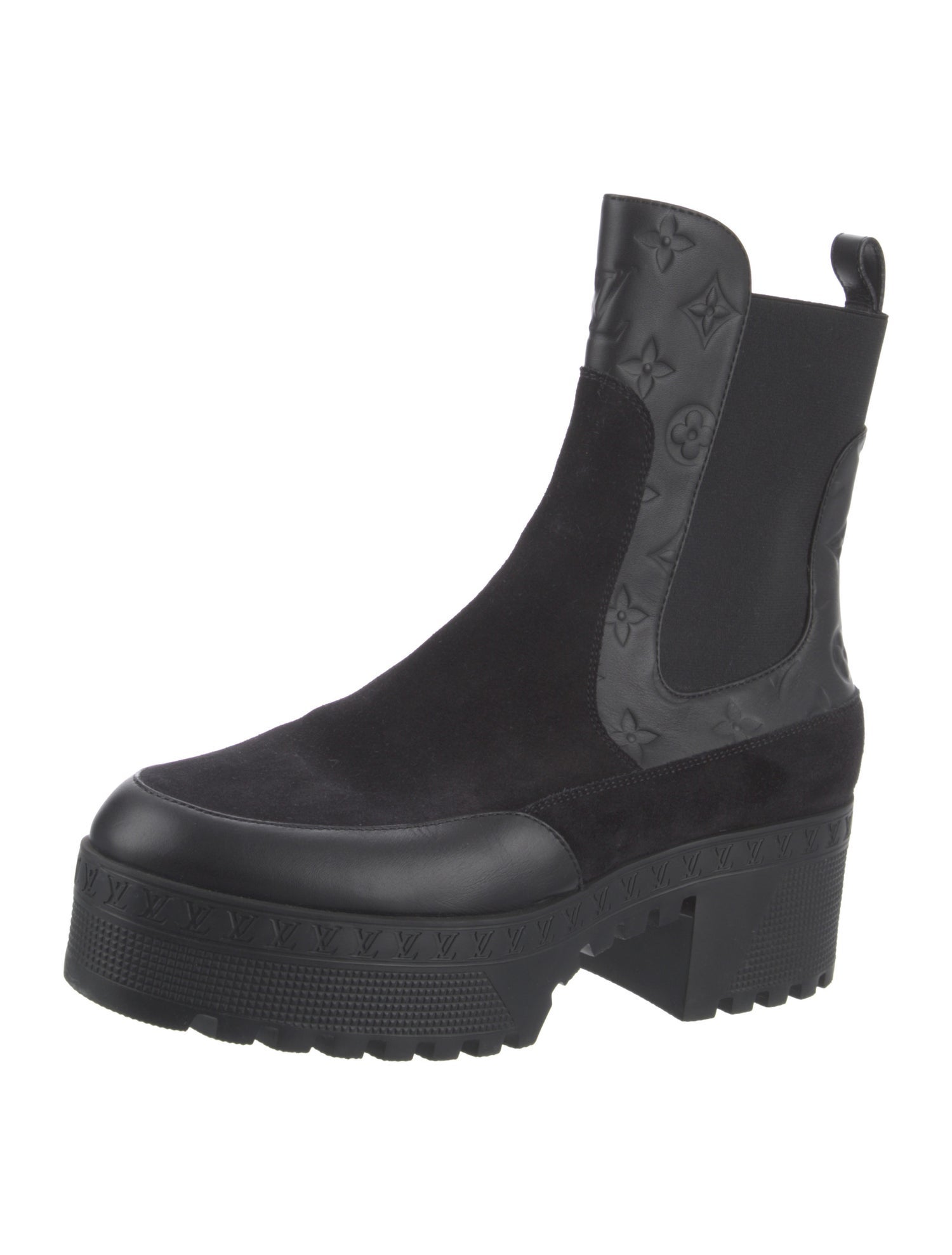 Louis Vuitton LV Monogram Suede Chelsea Boots