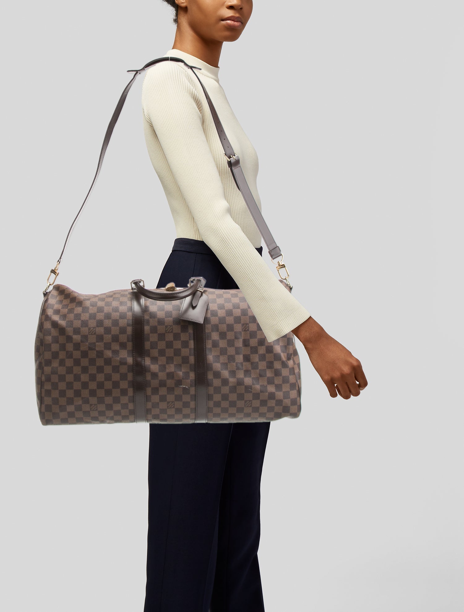 Louis Vuitton Damier Ebene Keepall Bandouliere 55
