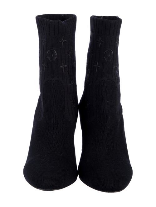 Louis Vuitton LV Monogram Embroidered Accent Sock Boots