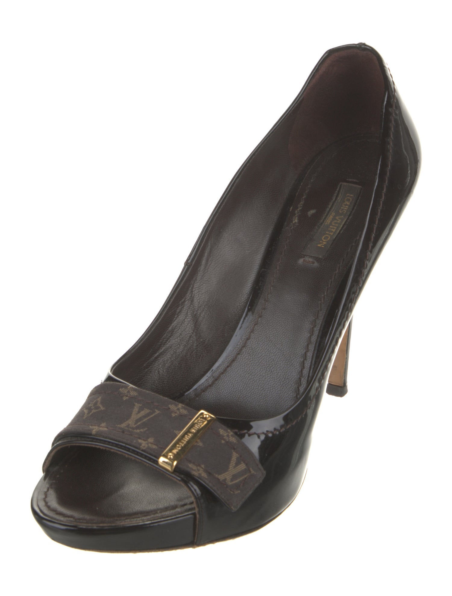 Louis Vuitton LV Monogram Patent Leather Pumps