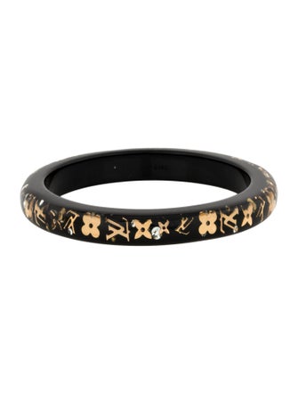 Louis Vuitton Resin & Crystal Inclusion Bangle Bracelet