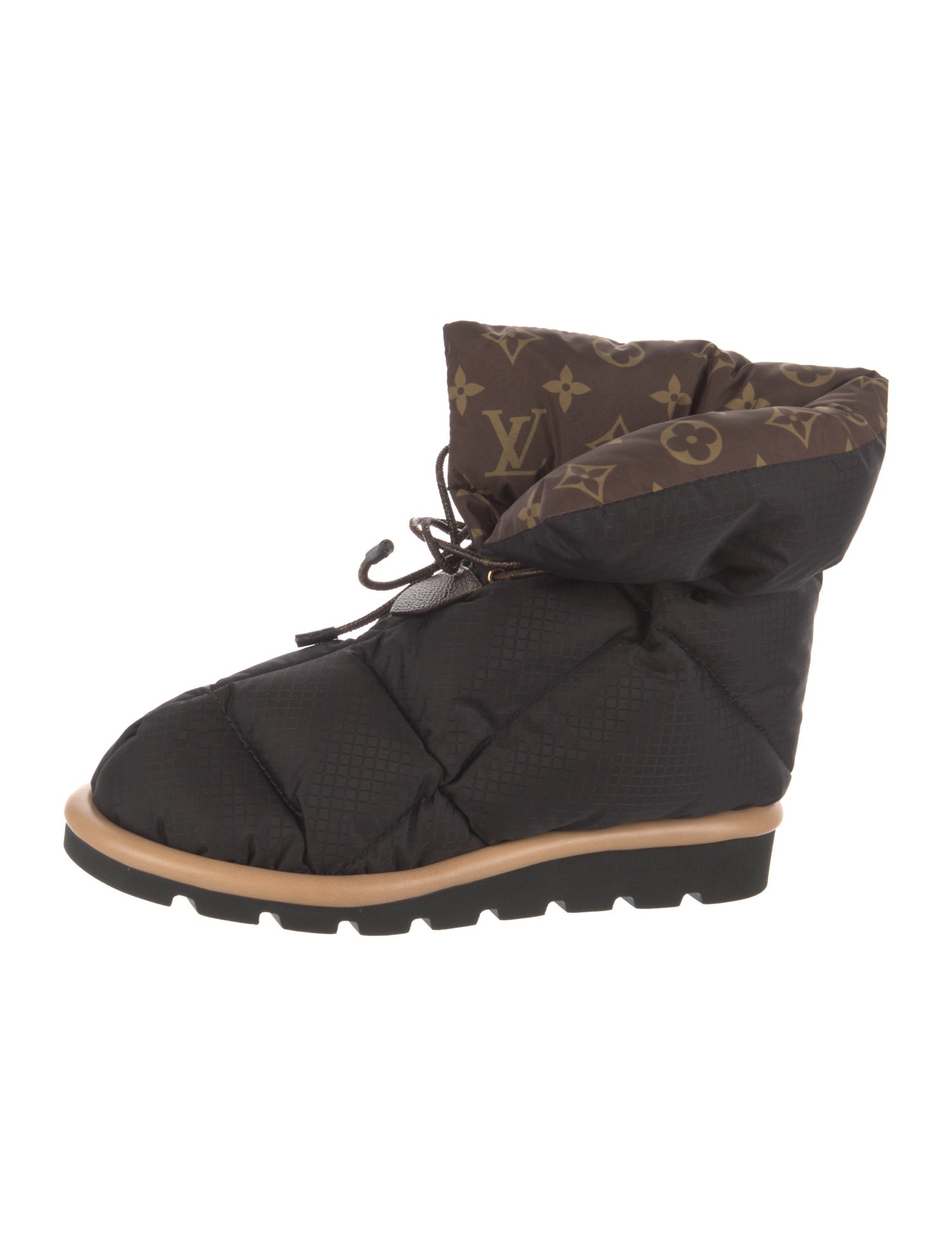 Louis Vuitton LV Monogram Nylon Lace-Up Boots