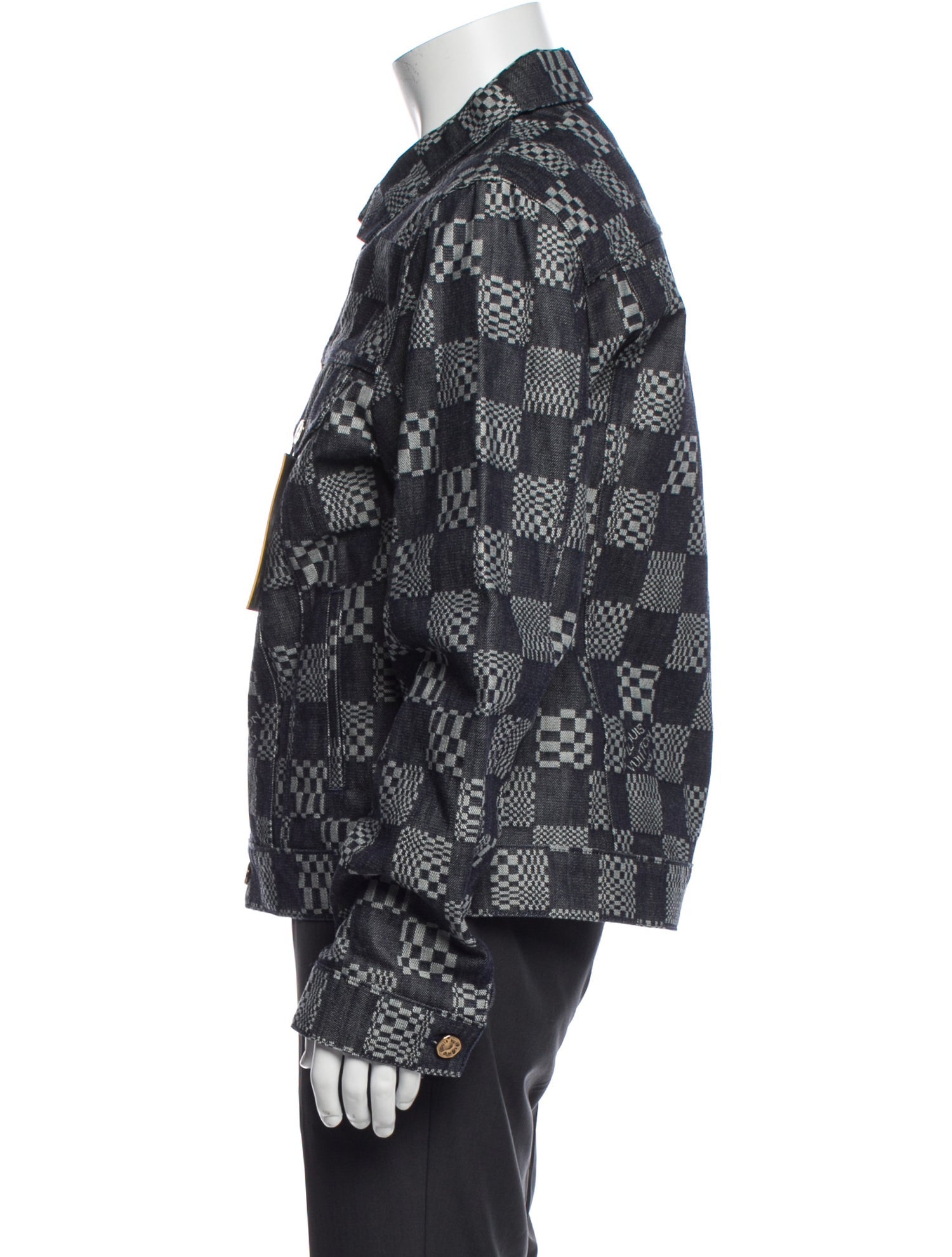 Louis Vuitton 2023 DISTORTED DAMIER Denim Jacket w/ Tags