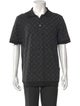 Louis Vuitton Monogram Pattern Crew Neck Polo Shirt