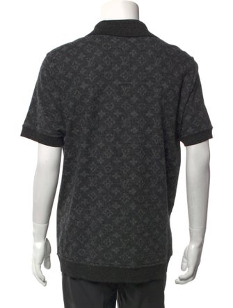 Louis Vuitton Monogram Pattern Crew Neck Polo Shirt