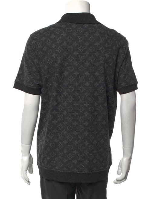 Louis Vuitton Monogram Pattern Crew Neck Polo Shirt