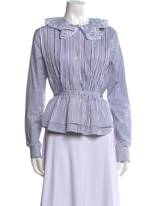 Louis Vuitton 2022 Striped Button-Up Top