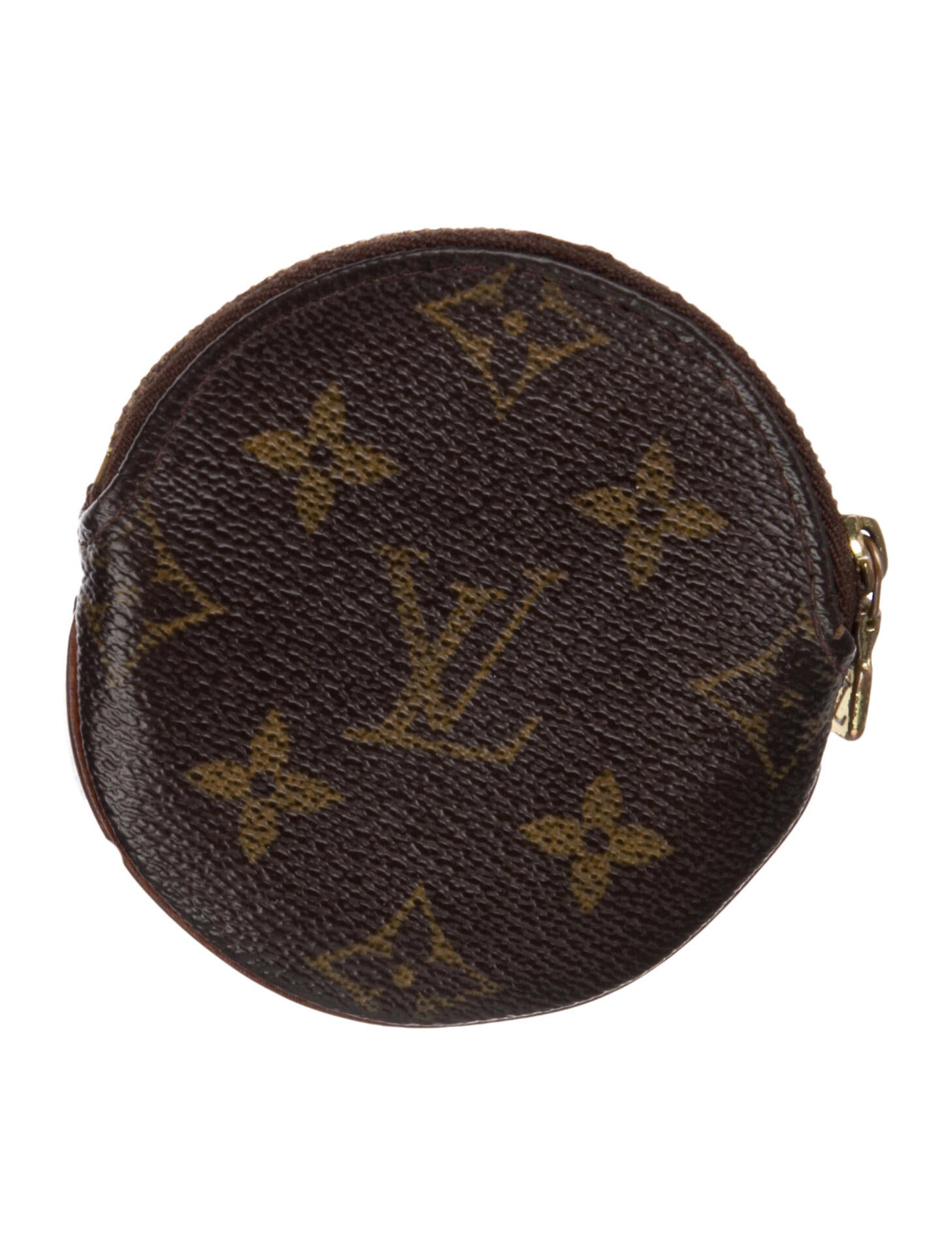 Louis Vuitton LV Monogram Coated Canvas Round Coin Purse