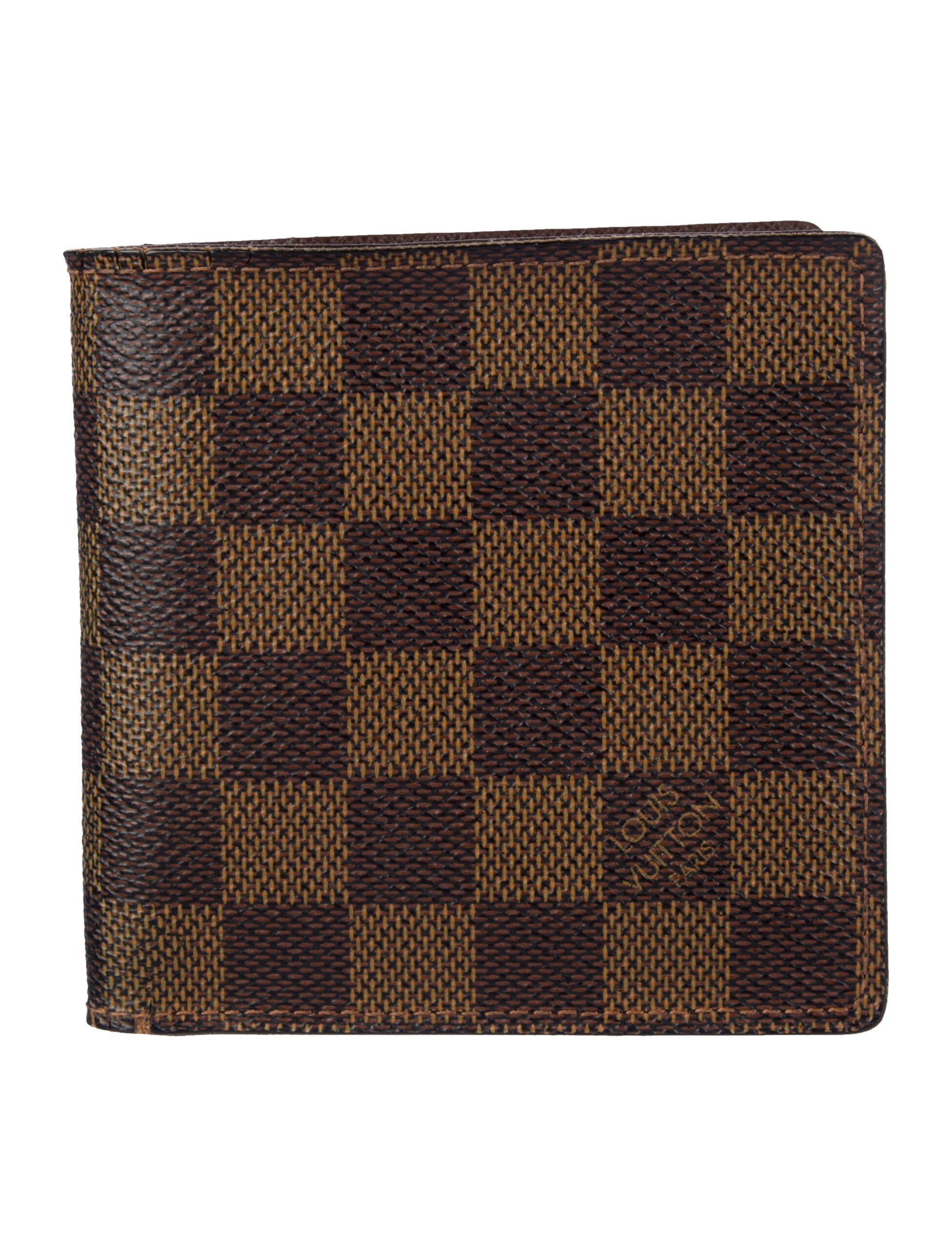 Louis Vuitton 2008 Damier Ebene Pattern Marco Wallet