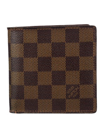 Louis Vuitton 2008 Damier Ebene Pattern Marco Wallet