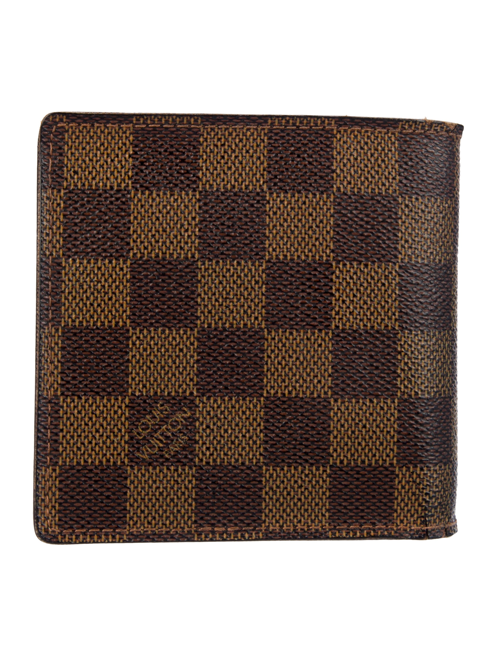 Louis Vuitton 2008 Damier Ebene Pattern Marco Wallet