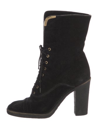 Louis Vuitton Suede Lace-Up Boots