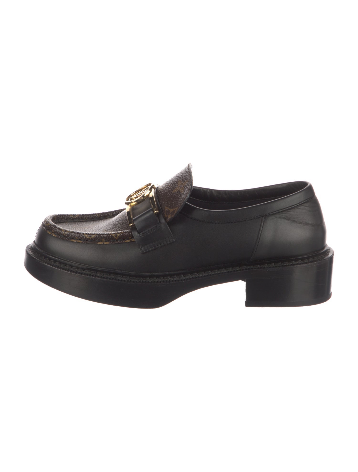 Louis Vuitton LV Monogram Leather Loafers