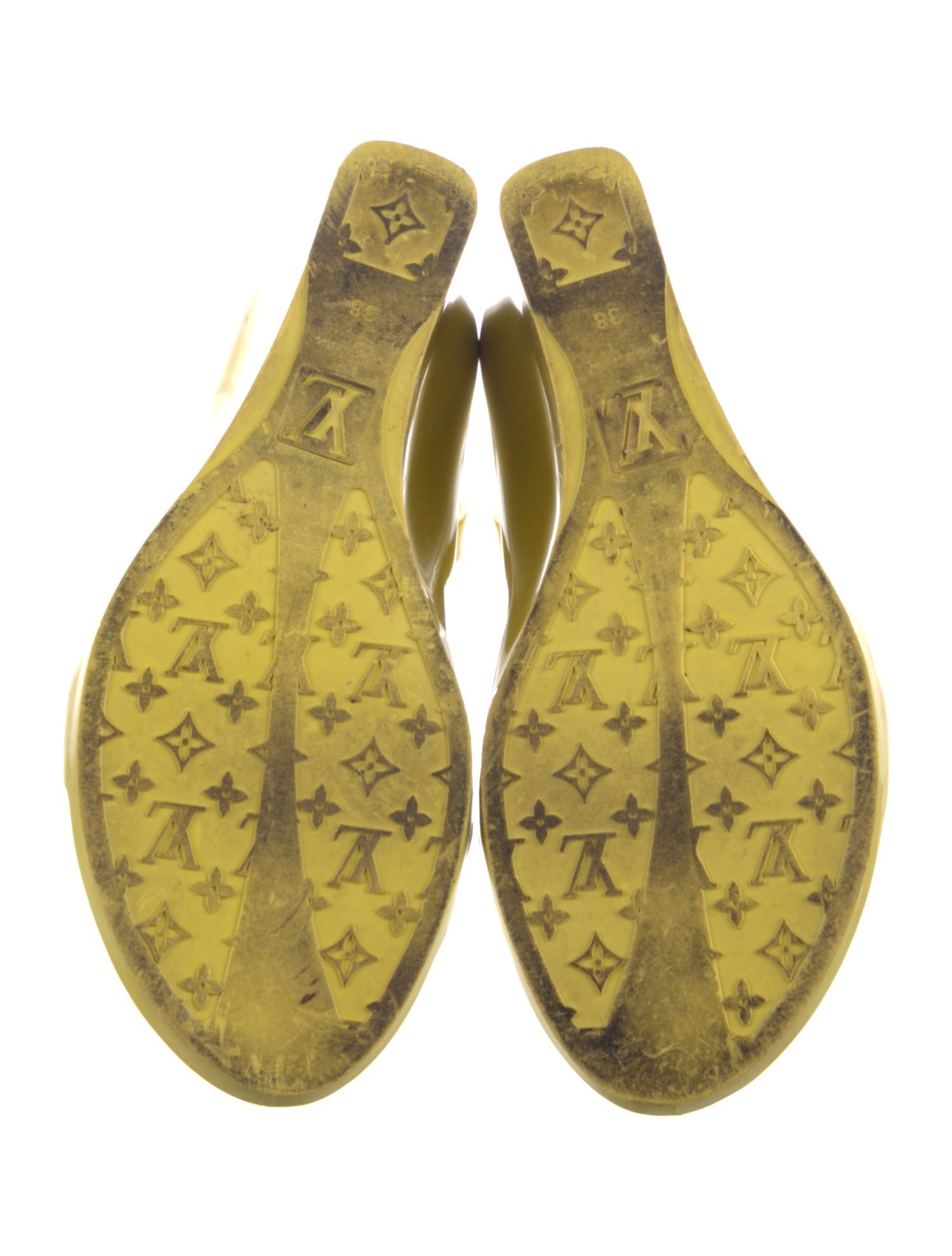 Louis Vuitton Rubber T-Strap Sandals