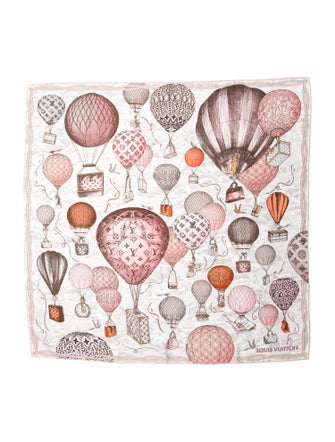 Louis Vuitton Up And Away Square 90 Silk Scarf