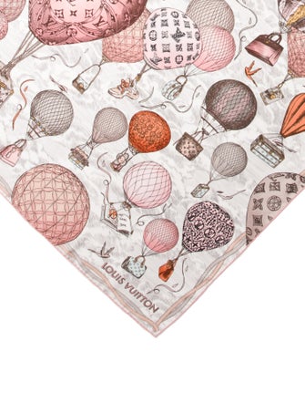 Louis Vuitton Up And Away Square 90 Silk Scarf