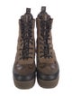 Louis Vuitton LV Monogram Suede Combat Boots