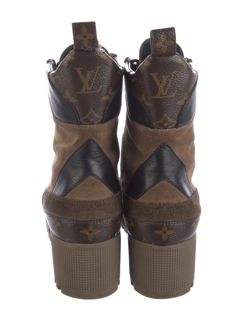 Louis Vuitton LV Monogram Suede Combat Boots