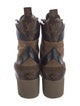 Louis Vuitton LV Monogram Suede Combat Boots