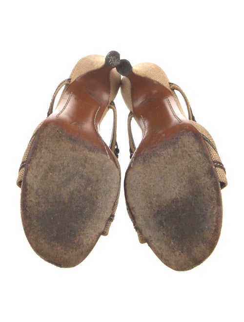 Louis Vuitton Canvas Beaded Accents Slides