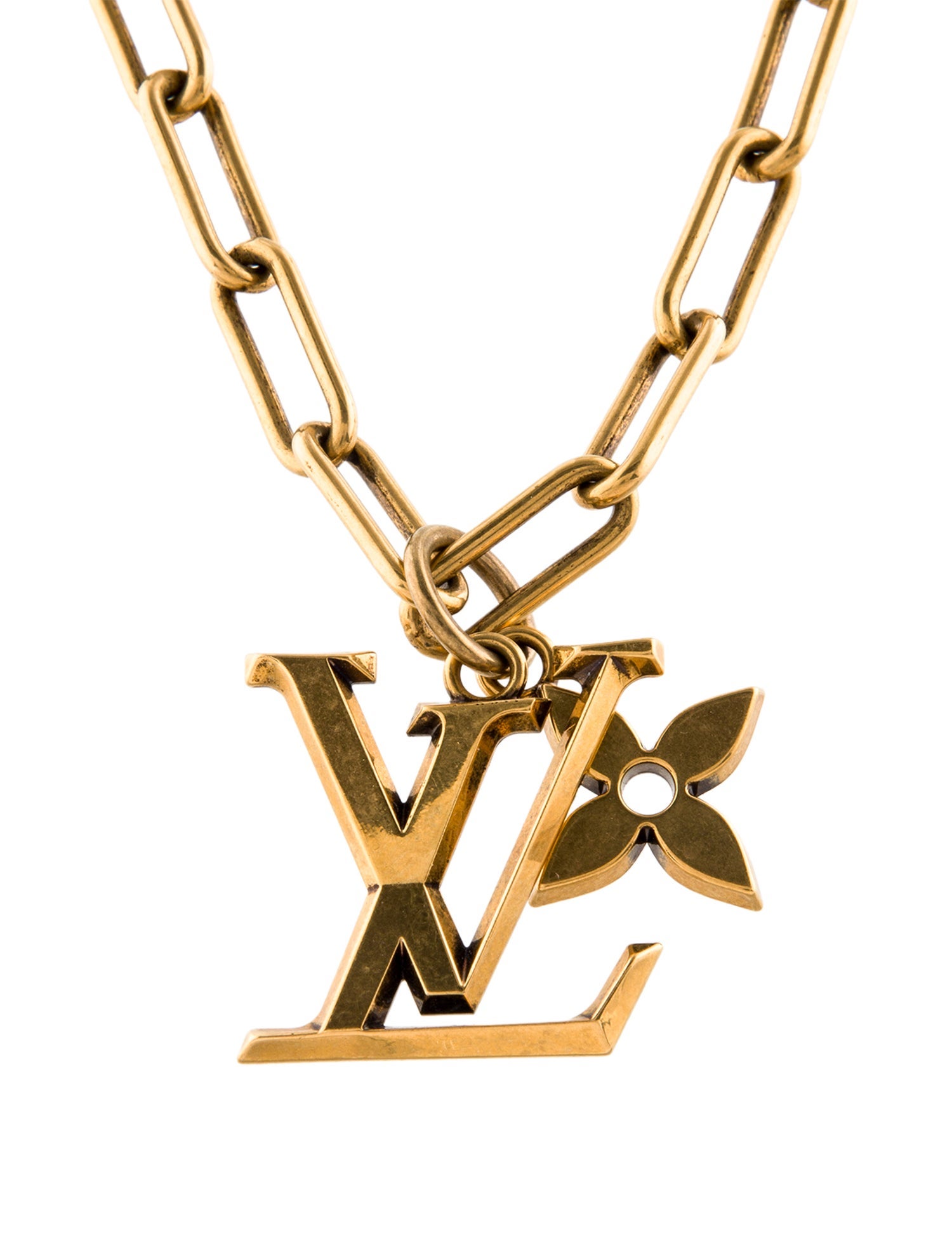 Louis Vuitton LV Flower Monogram Pendant Necklace
