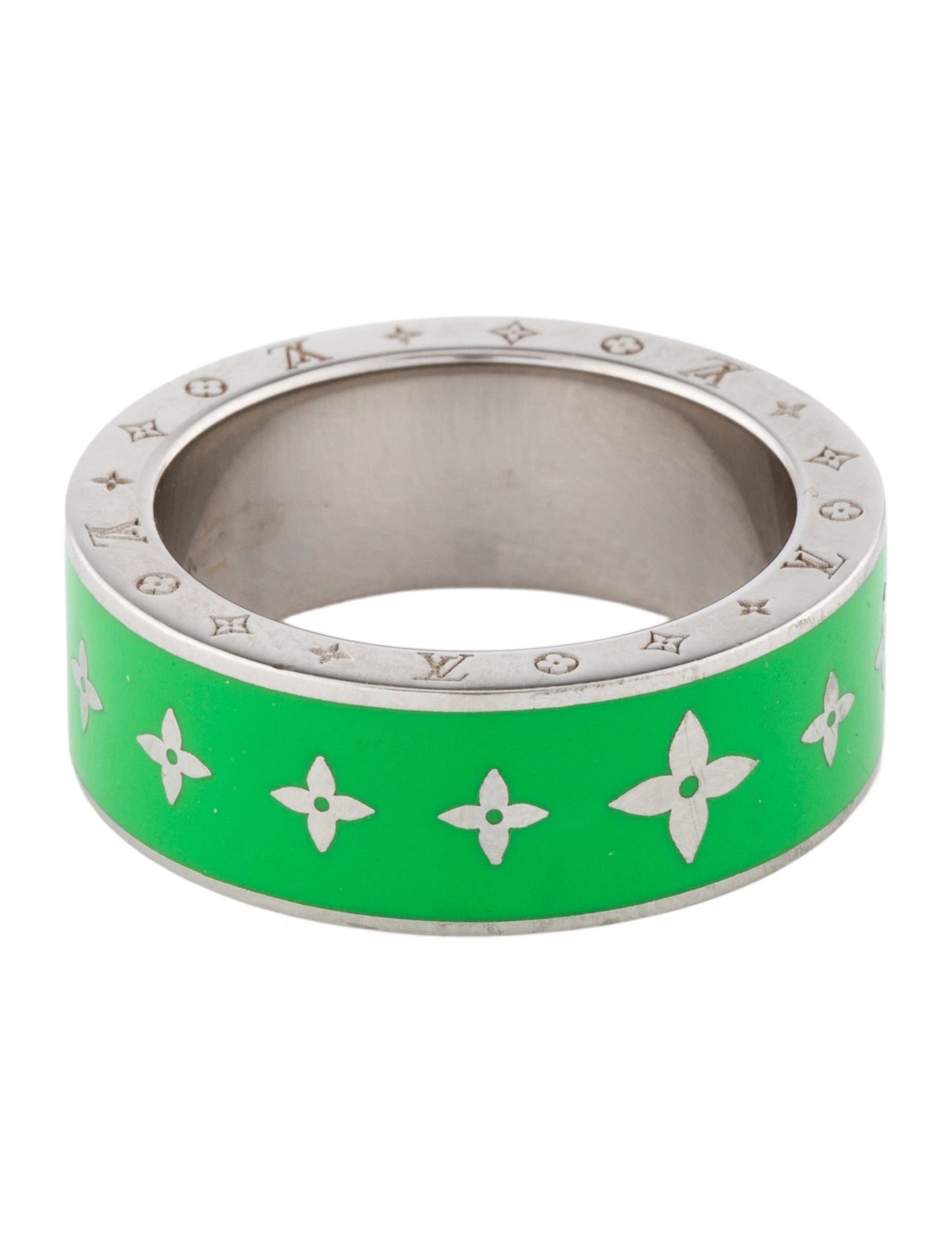 Louis Vuitton Nanogram Enamel Band Ring