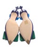 Louis Vuitton Suede Colorblock Pattern Slingback Pumps