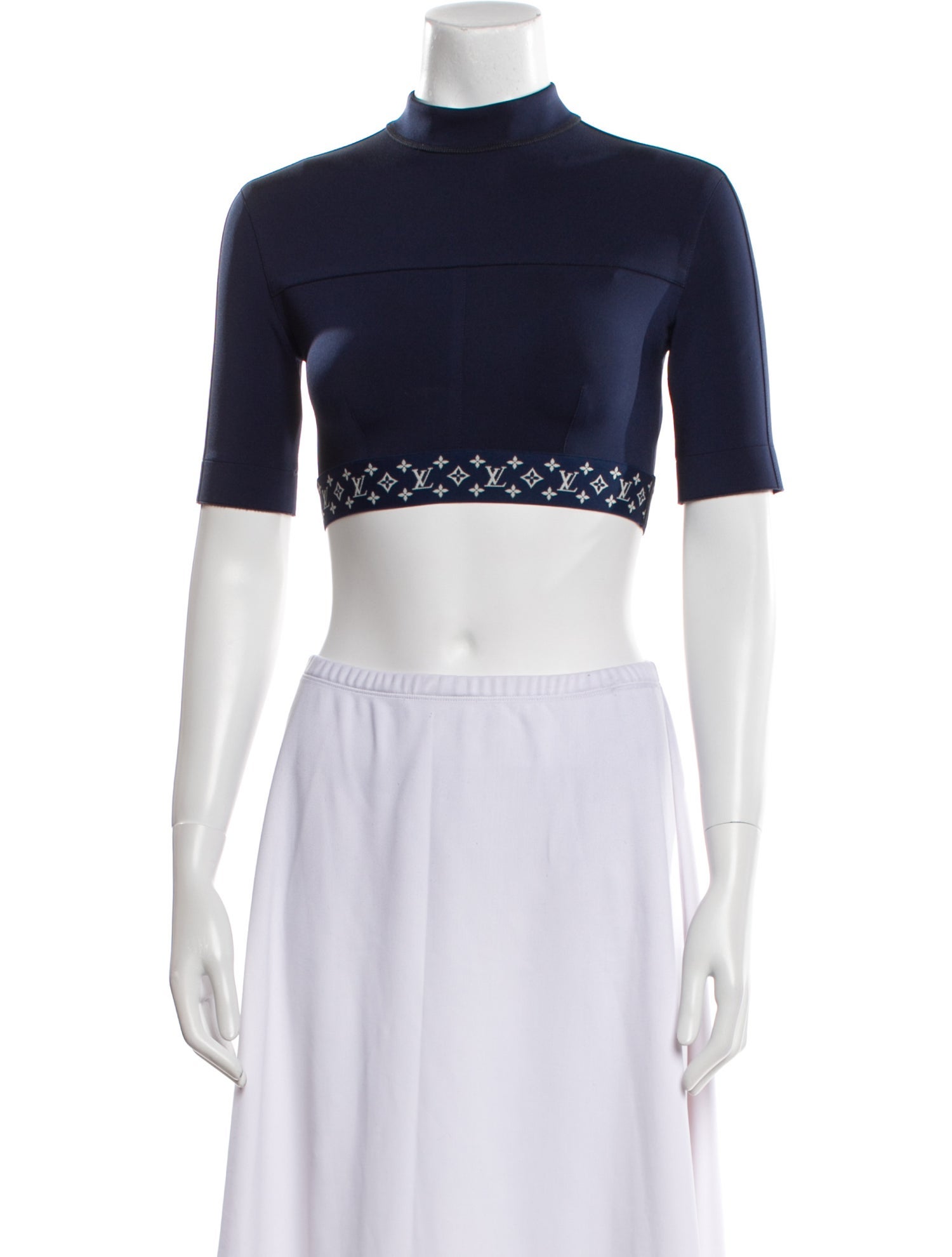 Louis Vuitton 2022 Mock Neck Crop Top