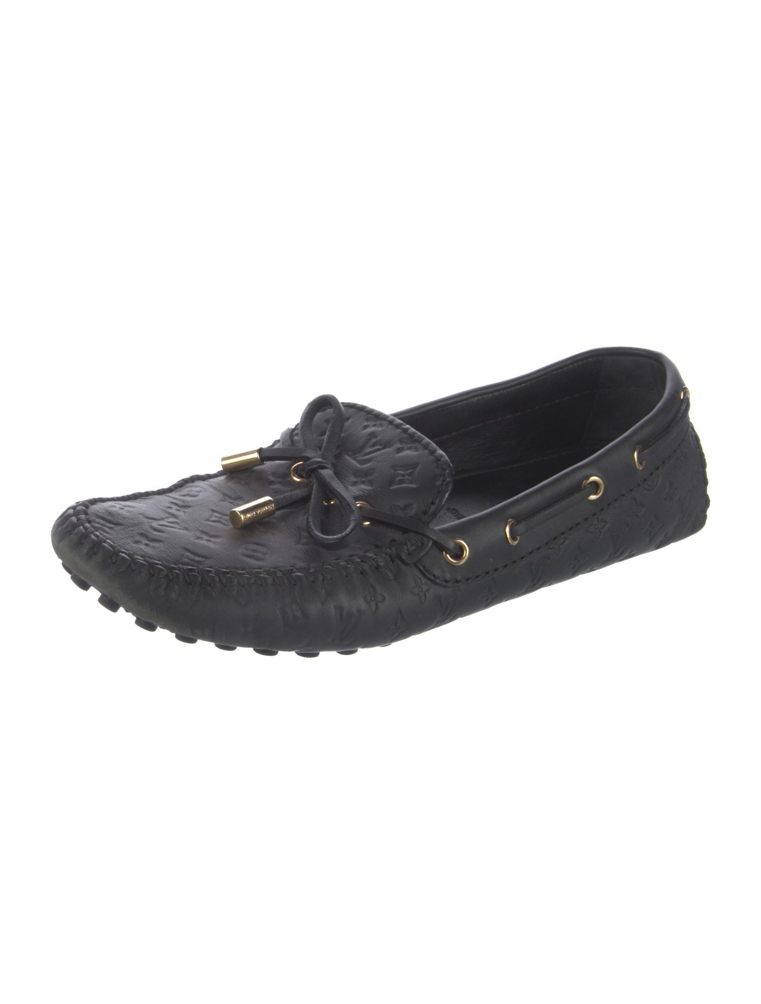Louis Vuitton Monogram Pattern Leather Loafers