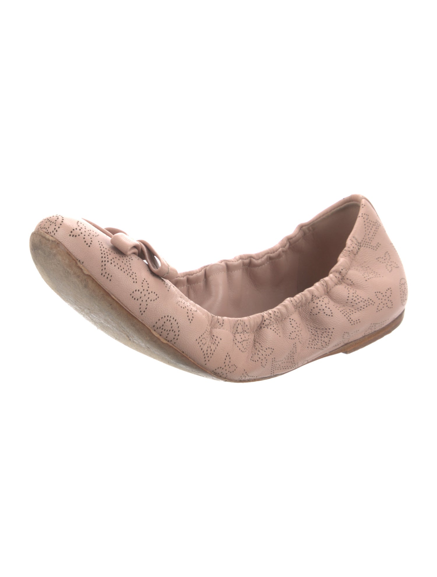 Louis Vuitton Leather Lasercut Accents Ballet Flats