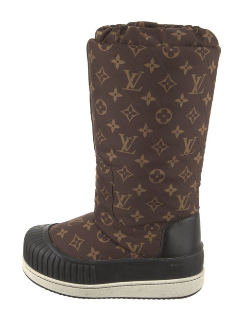 Louis Vuitton Nylon Printed Lace-Up Boots