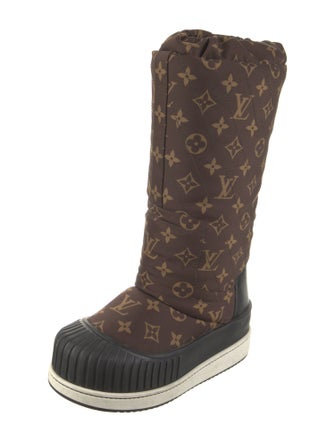 Louis Vuitton Nylon Printed Lace-Up Boots
