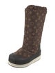 Louis Vuitton Nylon Printed Lace-Up Boots