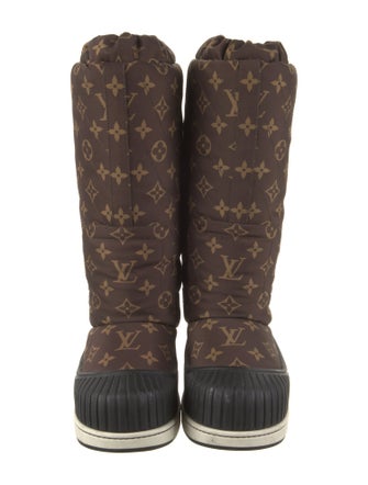 Louis Vuitton Nylon Printed Lace-Up Boots