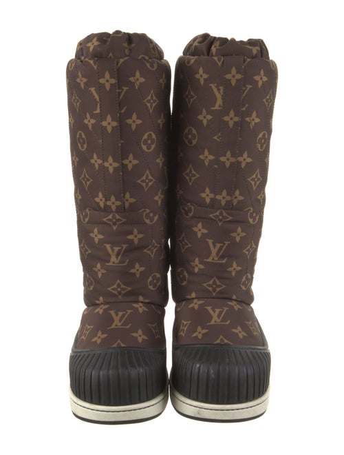 Louis Vuitton Nylon Printed Lace-Up Boots