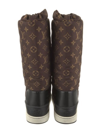 Louis Vuitton Nylon Printed Lace-Up Boots