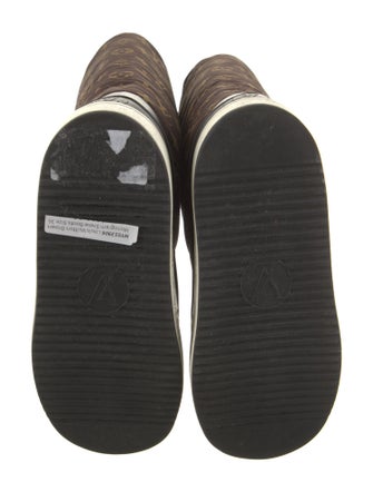 Louis Vuitton Nylon Printed Lace-Up Boots