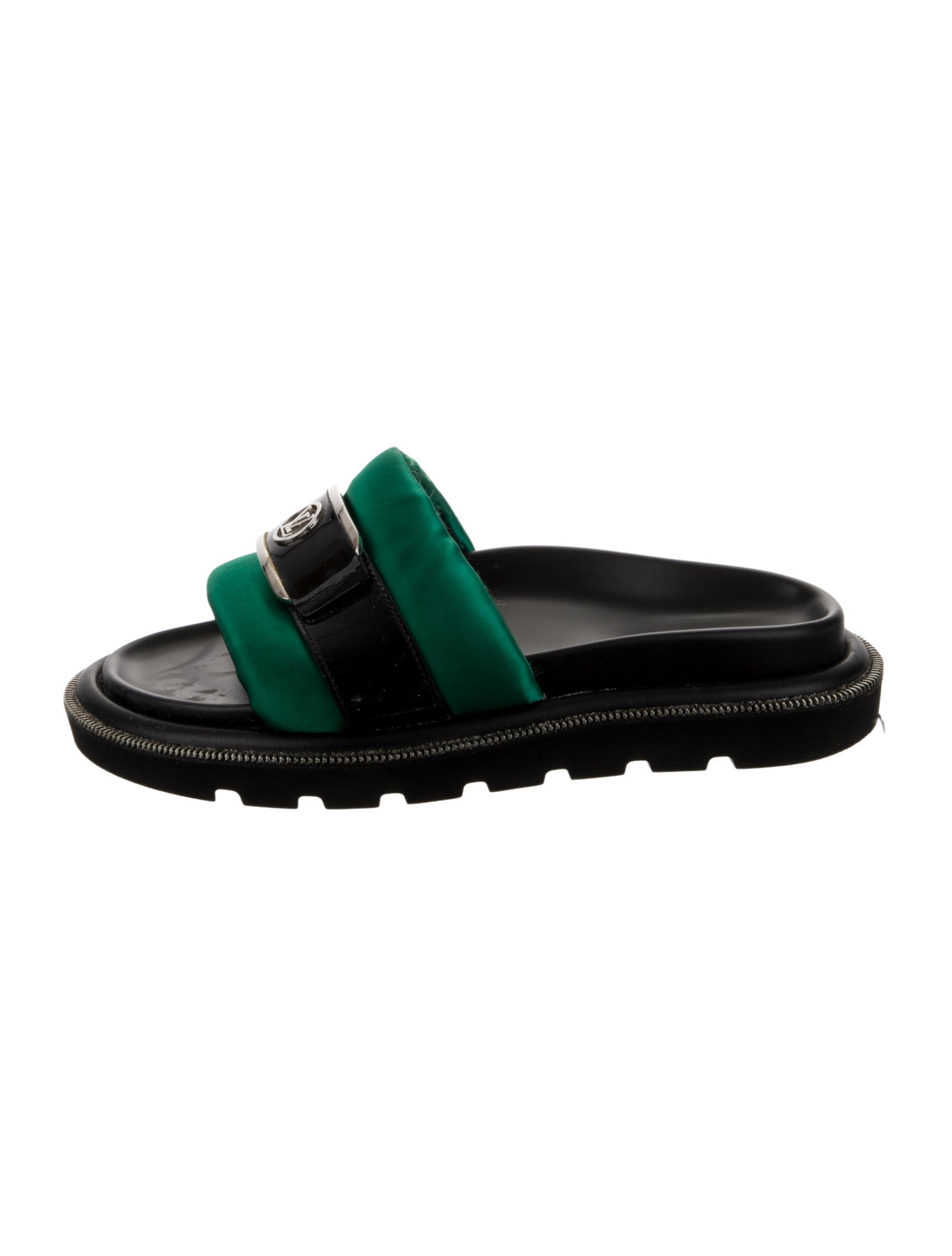 Louis Vuitton Satin Colorblock Pattern Slides