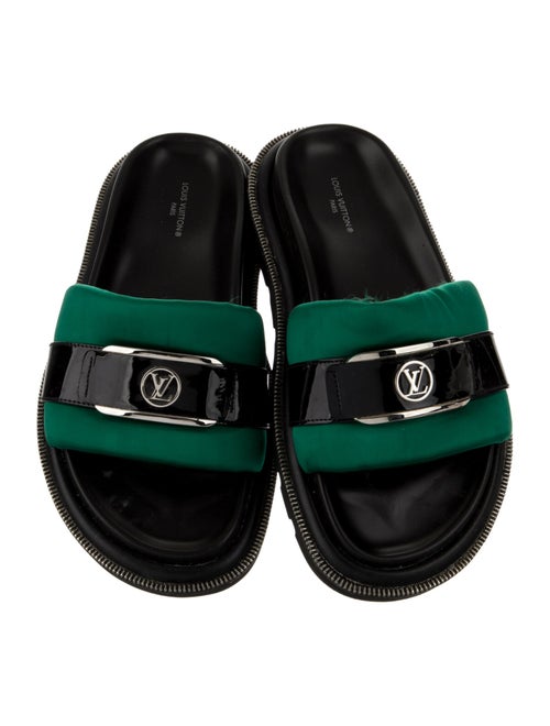 Louis Vuitton Satin Colorblock Pattern Slides