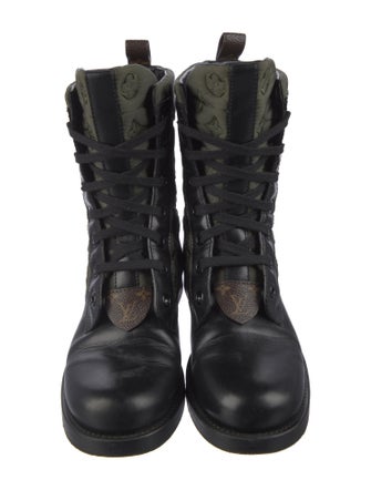 Louis Vuitton LV Monogram Leather Combat Boots