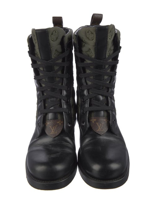 Louis Vuitton LV Monogram Leather Combat Boots