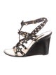 Louis Vuitton Leather Polka Dot Print Gladiator Sandals