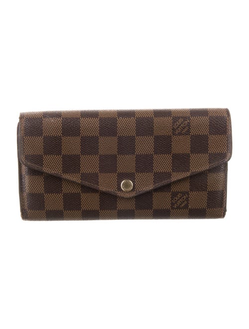 Louis Vuitton Damier Ebene Pattern Coated Canvas Sarah Wallet