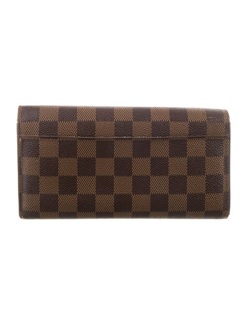 Louis Vuitton Damier Ebene Pattern Coated Canvas Sarah Wallet